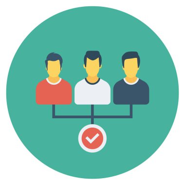 İnsan Kaynakları Düz Çember simgesi