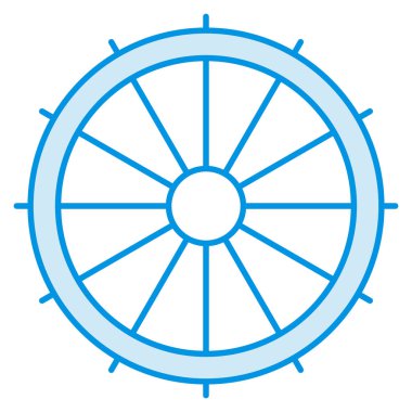 Okyanus ve deniz çizgisi simgesi. tekerlek