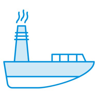 Tekne için okyanus ve deniz çizgisi simgesi