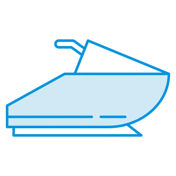 Детальна Іконка Лінії Океану Моря Моторний Човен — стоковий вектор