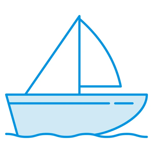 Yacht Boot Web Vektor Symbol — Stockvektor