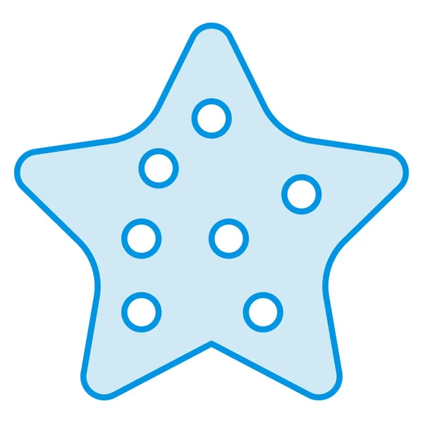 Meer Und Meereslinie Detailliertes Symbol Stern — Stockvektor