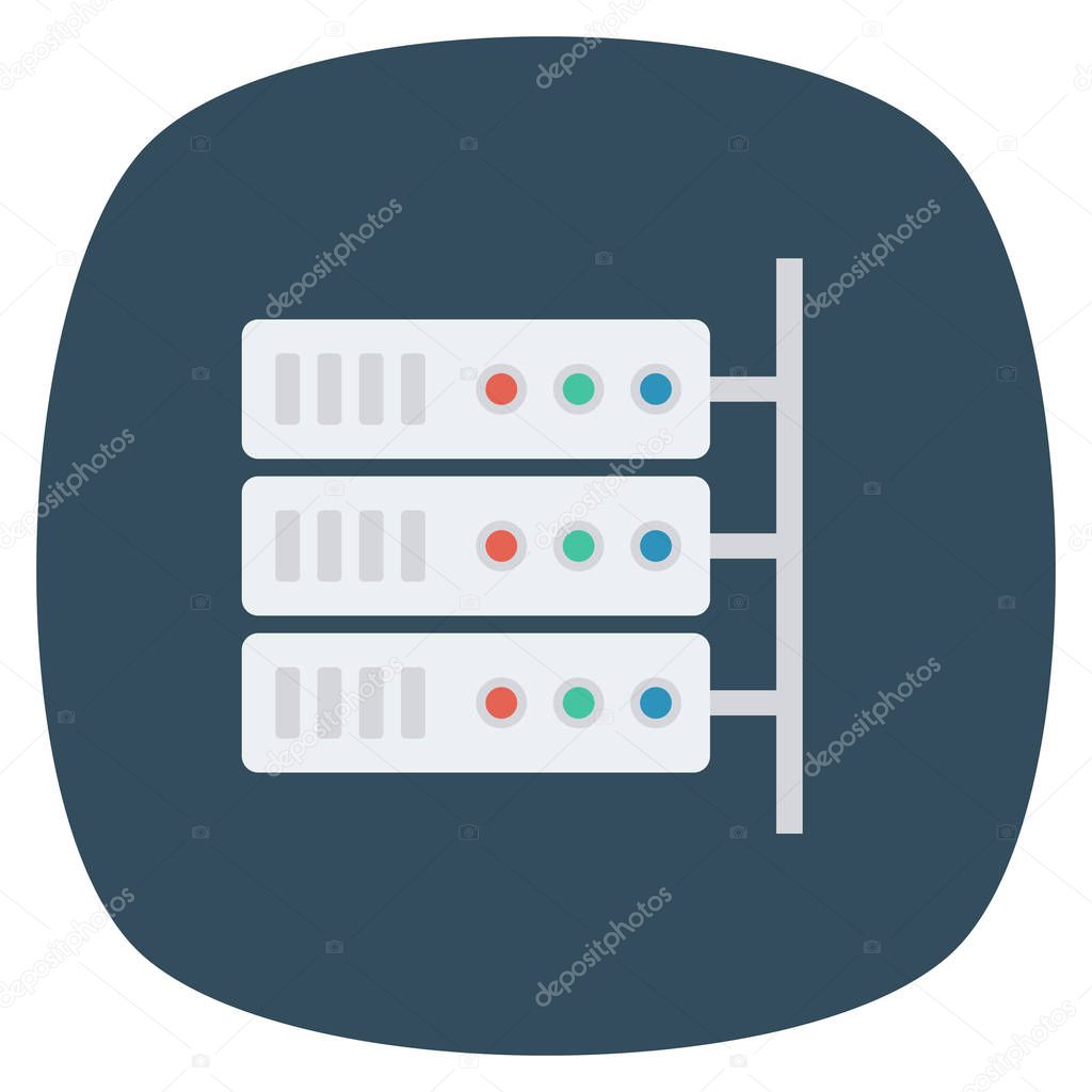 Hosting flat icons for database & network