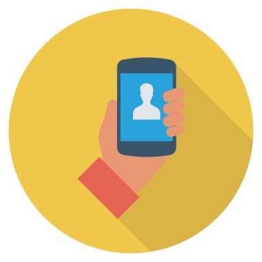 İnsan Kaynakları Düz simgesi, vektör, akıllı telefon 
