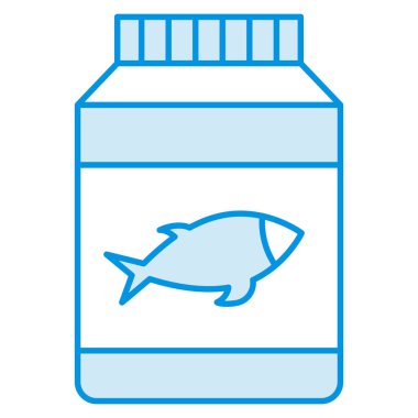 Okyanus ve deniz çizgisi simgesi. balık