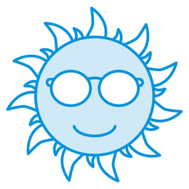 Okyanus ve Deniz Çizgisi simgesi, güneş