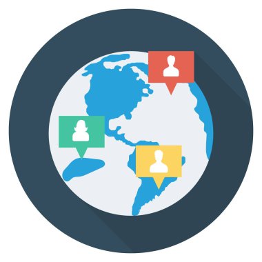 İnsan Kaynakları Düz simgesi, vektör, işbirliği 