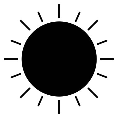 Güneş ışığı ve hava durumu için Düz Hava simgeleri