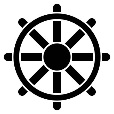 Okyanus ve deniz çizgisi simgesi. tekerlek