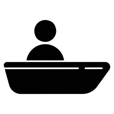 Tekne için okyanus ve deniz çizgisi simgesi