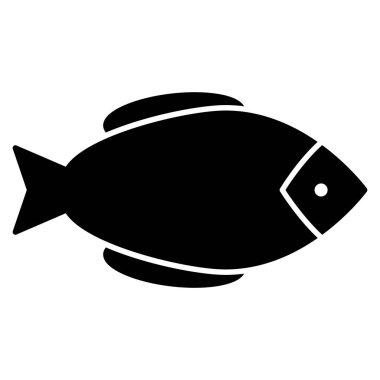 Okyanus ve Deniz Çizgisi ikonu. balık 