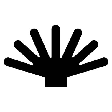 Okyanus ve deniz çizgisi simgesi. bitki