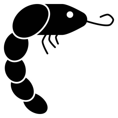 Okyanus ve Deniz Hattı Ayrıntılı simge. karides