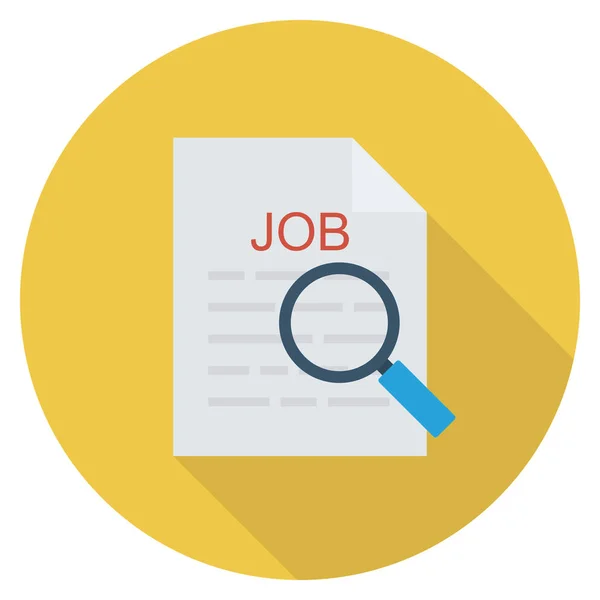 Human Resource Flat Icon Vector Job Searching — Stock Vector