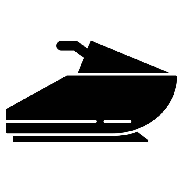 Ocean Sea Line Icono Detallado Barco Motor — Vector de stock