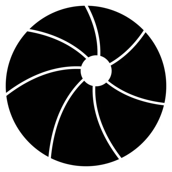 Oceaan Zee Lijn Pictogram Voor Bal — Stockvector