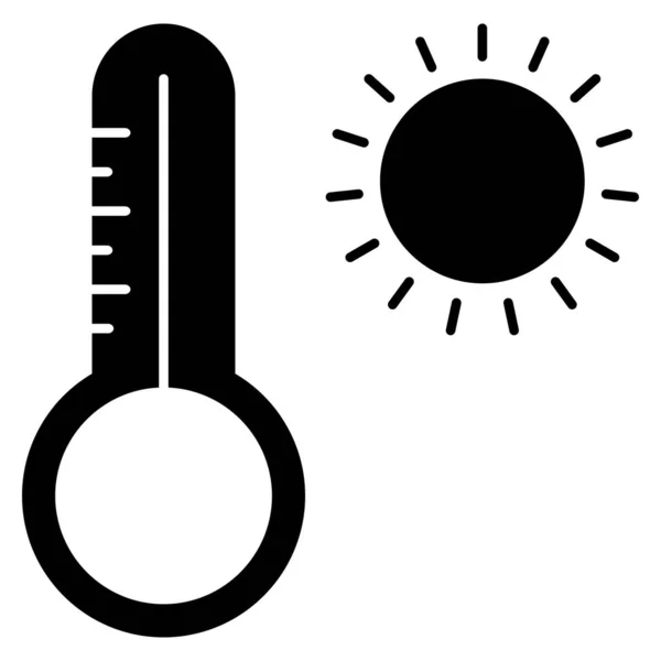 Ocean Sea Line Detailed Icon Temperature — Stock vektor