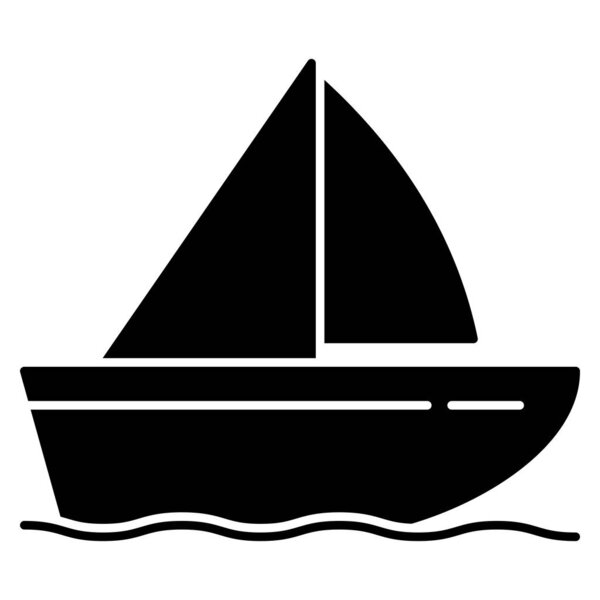 yacht   boat web vector icon