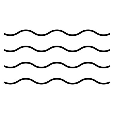 Dalgalar simge vektör çizim 