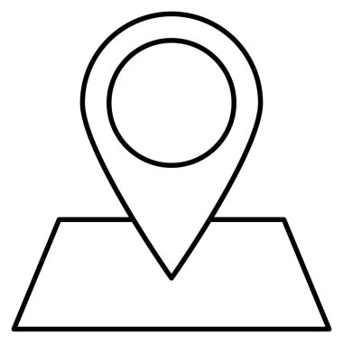 Okyanus ve Deniz Hattı ikonu. işaretleyici