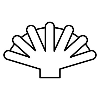 Okyanus ve deniz çizgisi simgesi. bitki