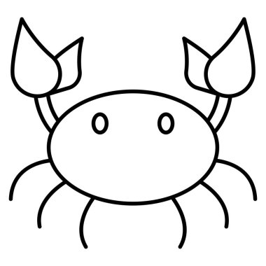 Okyanus ve Deniz Çizgisi ikonu. yengeç