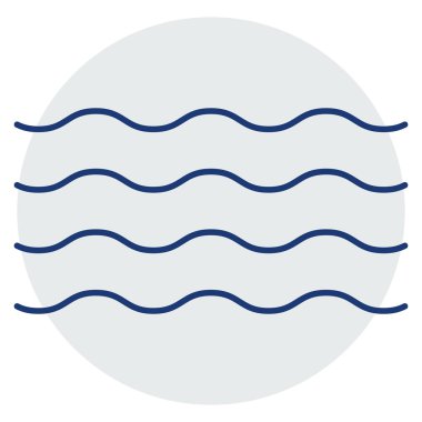 Dalgalar simge vektör çizim 