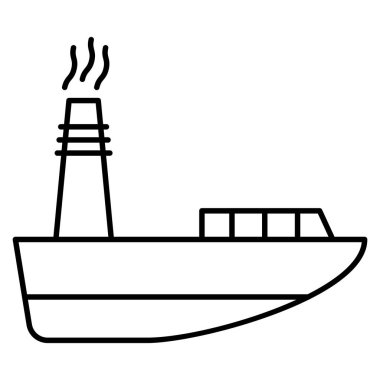 Tekne için okyanus ve deniz çizgisi simgesi