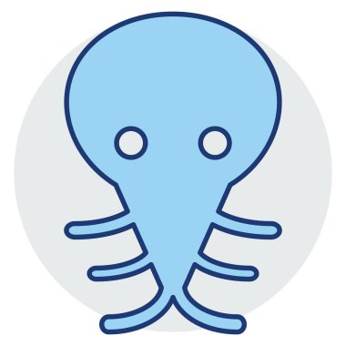 Okyanus ve Deniz Çizgisi ikonu, ahtapot 