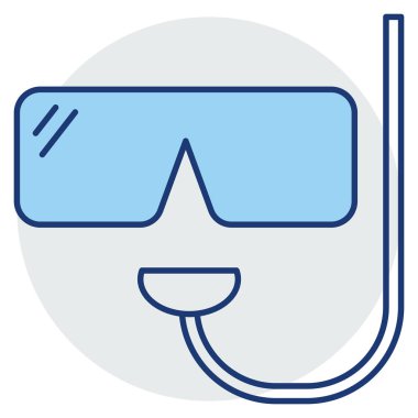 dalış maskesi ağ vektör simgesi