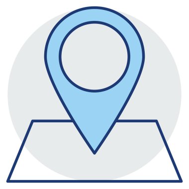 Okyanus ve Deniz Hattı ikonu. işaretleyici