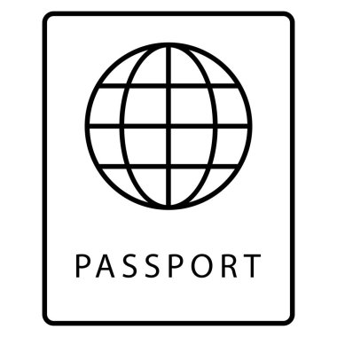 seyahat çizgisi simgesi. pasaport