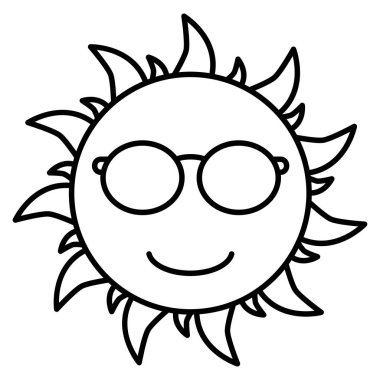 Okyanus ve Deniz Çizgisi simgesi, güneş