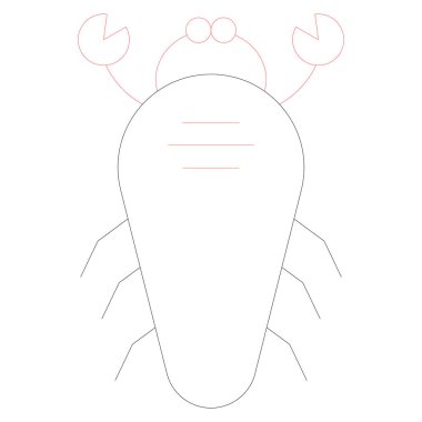 Okyanus ve Deniz Çizgisi simgesi, yengeç 