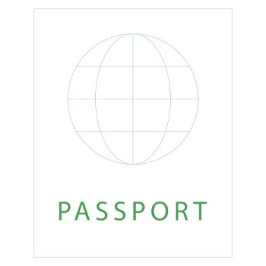 seyahat çizgisi simgesi. pasaport