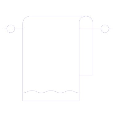 Havlu için okyanus ve deniz çizgisi simgesi 