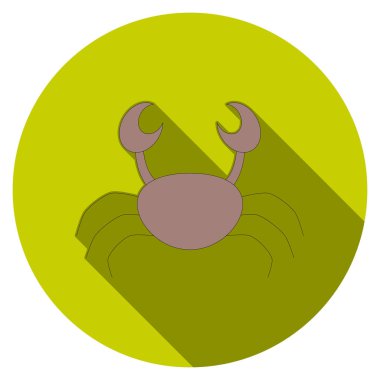 Okyanus ve Deniz Çizgisi ikonu. yengeç