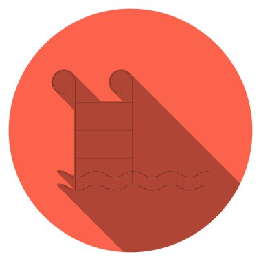 Okyanus ve Deniz Çizgisi ikonu. yüzme havuzu