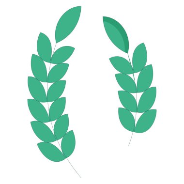 Okyanus ve deniz çizgisi simgesi. bitki