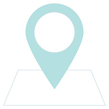 Okyanus ve Deniz Hattı ikonu. işaretleyici