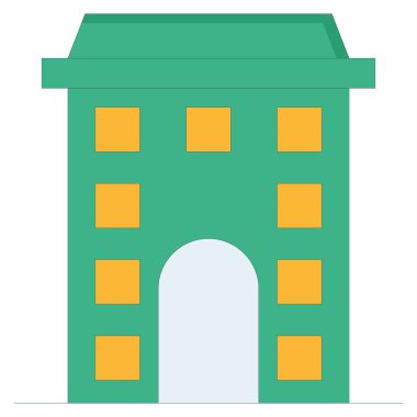 Okyanus ve Deniz Hattı Ayrıntılı simge. bina 