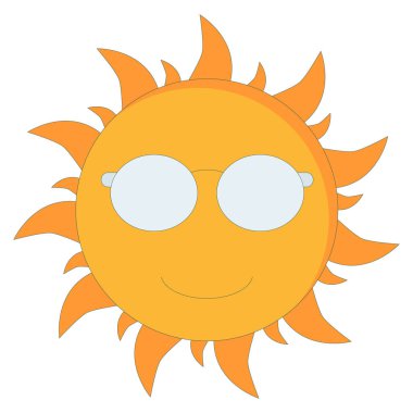 Okyanus ve Deniz Çizgisi simgesi, güneş