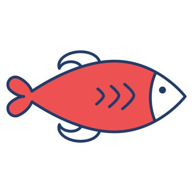 Balıklar için okyanus ve deniz çizgisi simgesi 