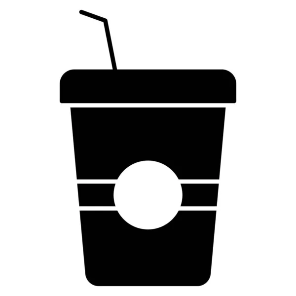 Oceaan Zee Lijn Pictogram Koffie — Stockvector