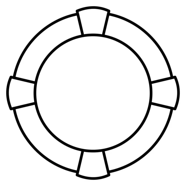 Symbol Für Meer Und Meereslinie Rettungsring — Stockvektor