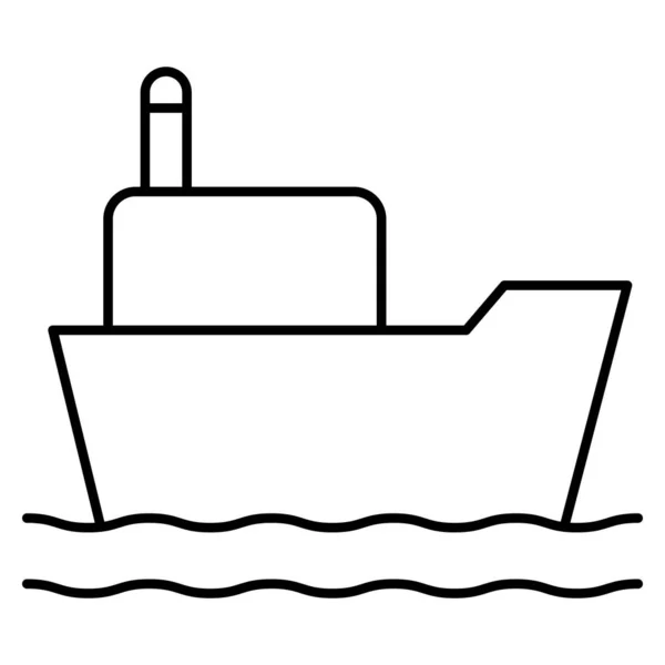 Yacht Boot Web Vektor Symbol — Stockvektor