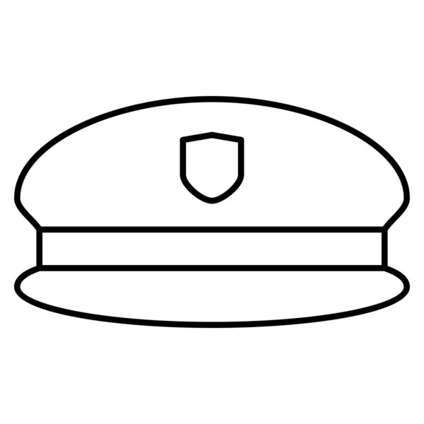 Symbol Für Meer Und Linie Kapitänsmütze — Stockvektor