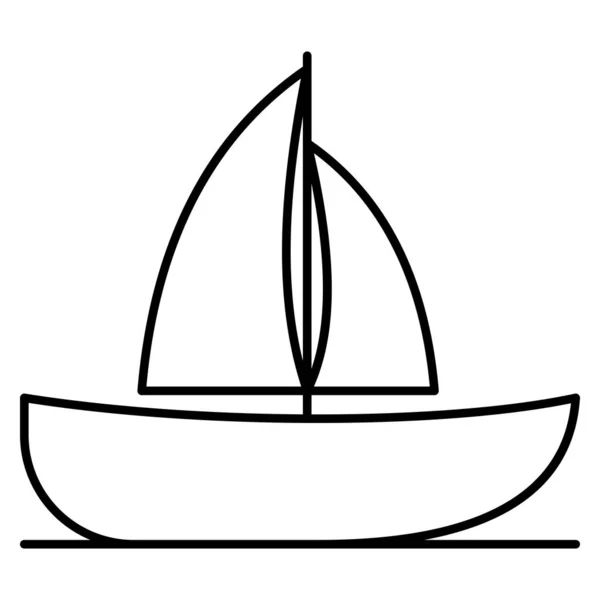 Ikona Čáry Oceánu Moře Pro Loď — Stockový vektor