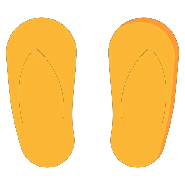 Ocean Und Sea Line Symbol Für Flip Flops — Stockvektor