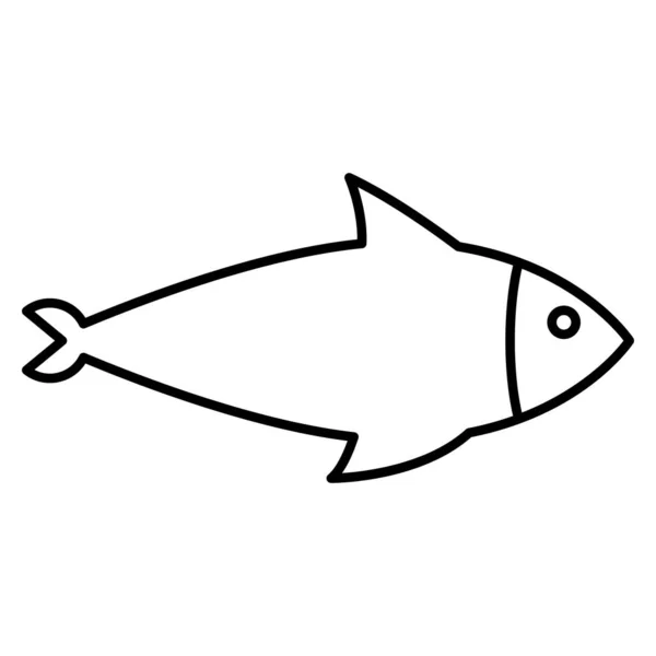 Symbole Für Fisch Und Meereslinie — Stockvektor